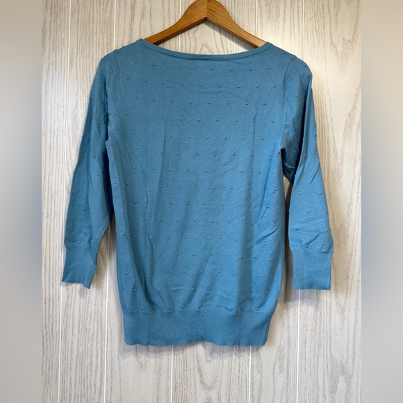Ann Taylor Blue Polkadot Sweater Size Small NWT - Picture 4 of 4